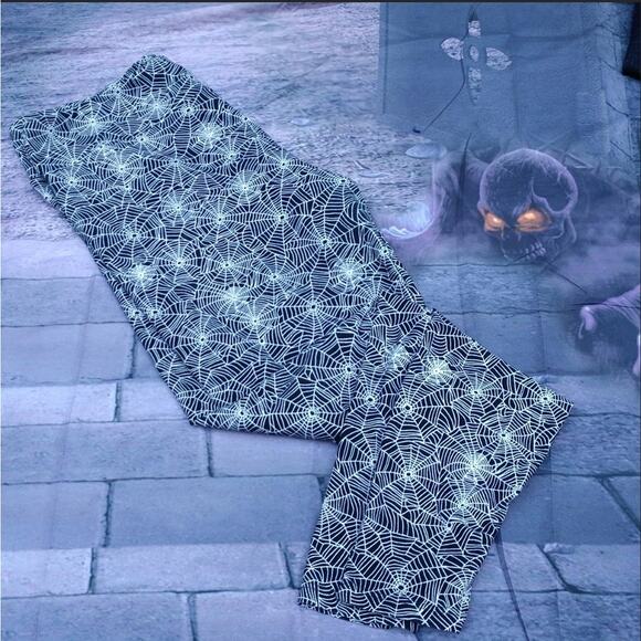 Halloween Goth Spiderweb Leggings size L/XL - Picture 11 of 11